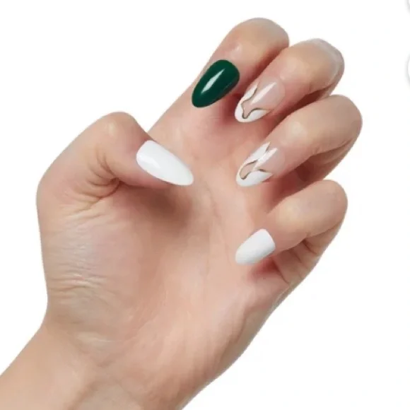 imPRESS Peel & Press Nails - White/Green - Picture 3 of 6